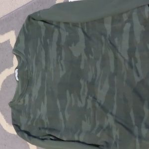 Green camo sweater. Size small